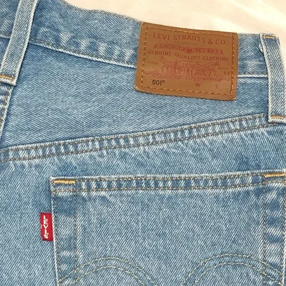 Levi's Light Blue Jean Shorts - Picture 2 of 9